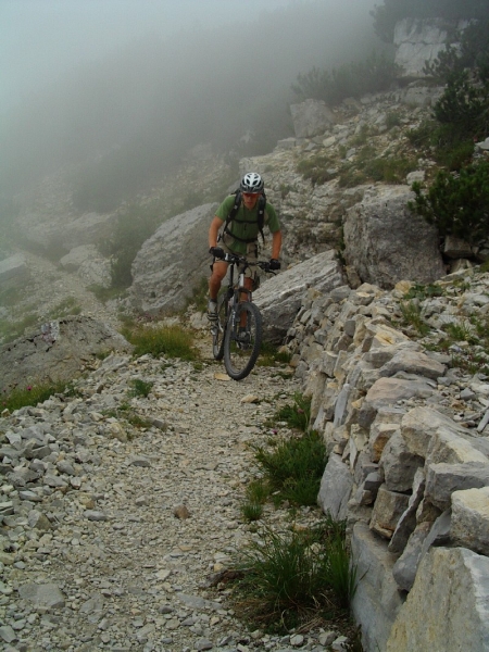 Abfahrt vom Monte Maggio