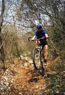 Stufen und Steine prgen diesen Trail